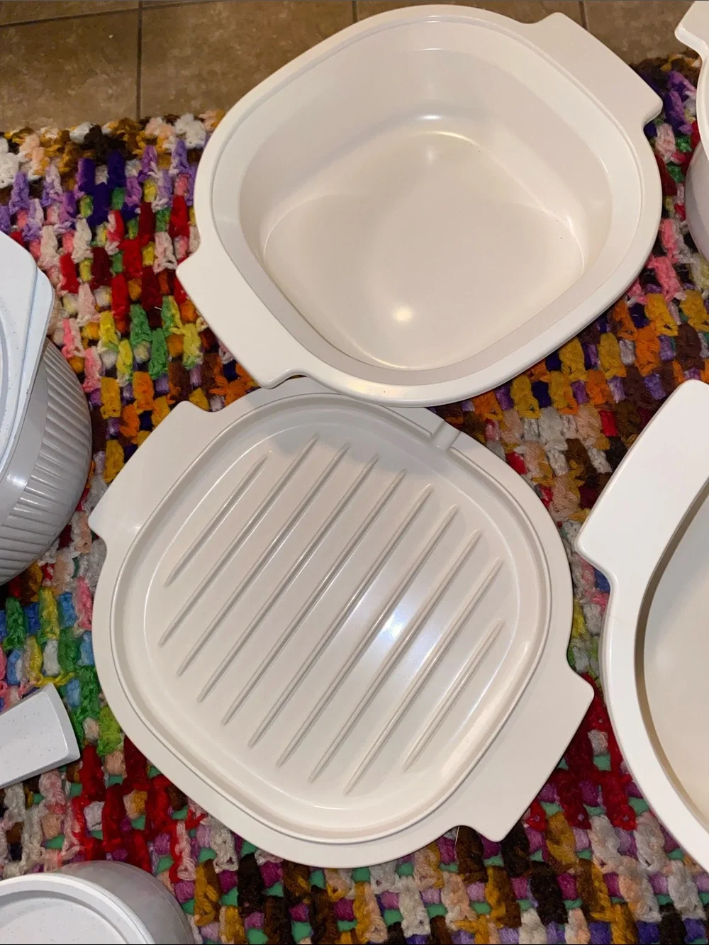 Vintage Nordic Ware & Rubber-ware White Multipiece Food Prep and Serving Set